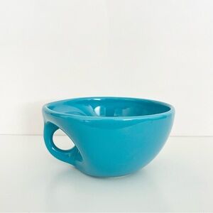 Vintage Elan McPherson Buddha Noodle Cappuccino Bowl Mug Blue Ceramic Retro MCM